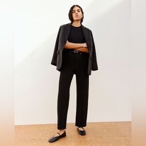 Everlane The Way-High Jean organic cotton in coal black raw hem Size 28